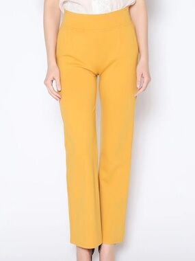 Gracia Waist Band Stretched Fitted Pants COLOR MUSTARD